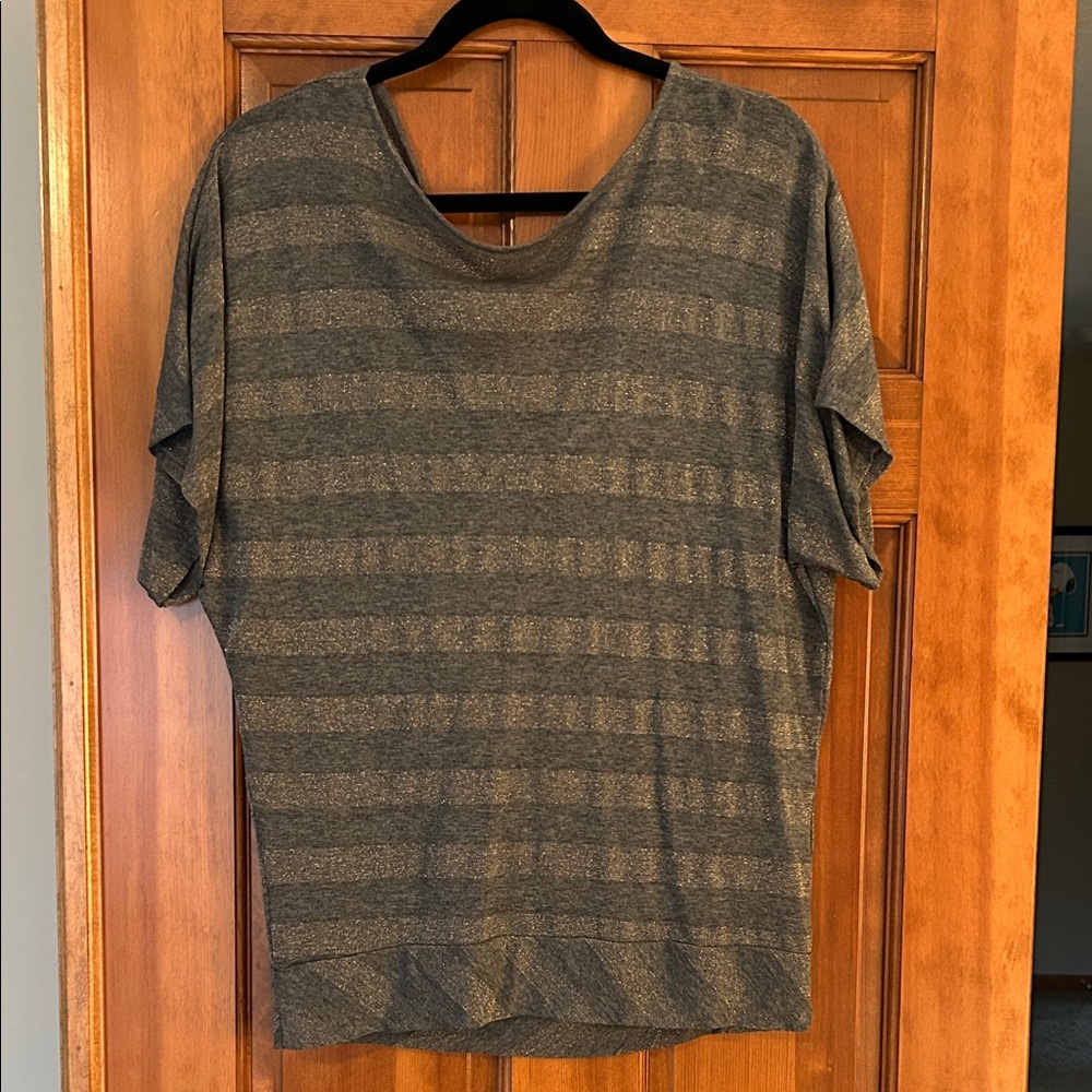 Michael Stars Striped Short Sleeve Top - O/S